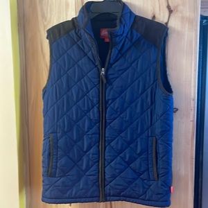 Vintage Coleman Quilted Navy/Black Vest‎ sz sm men’s